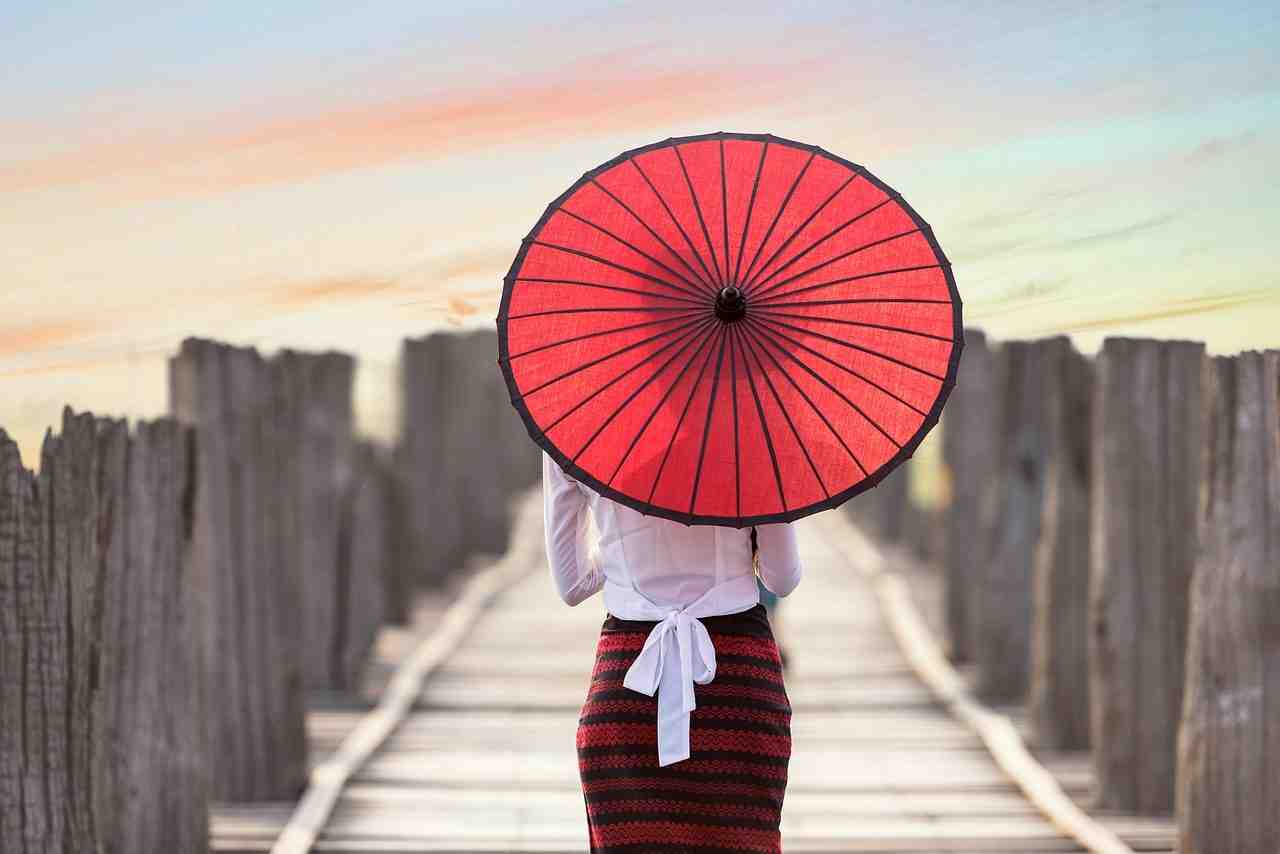 parapluie, asie, myanmar
